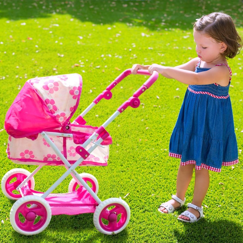 Doll Stroller Canopy Floral