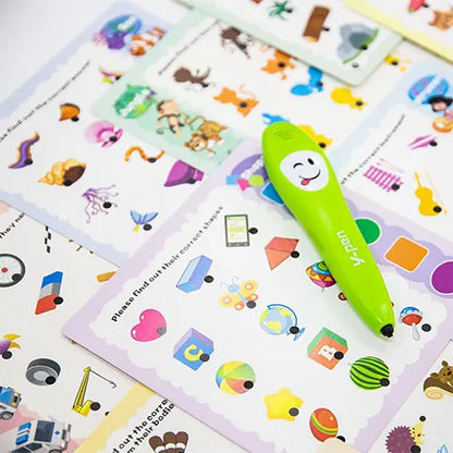 12 flash cards with talking pen english electronic toy 5