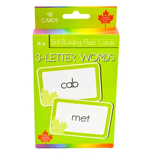 3 letter words skill building flash cards 1