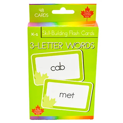 3 letter words skill building flash cards 2