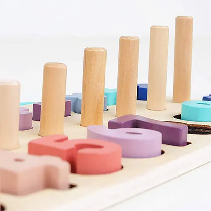 3d puzzle digits and abacus numbers wooden shapes 3