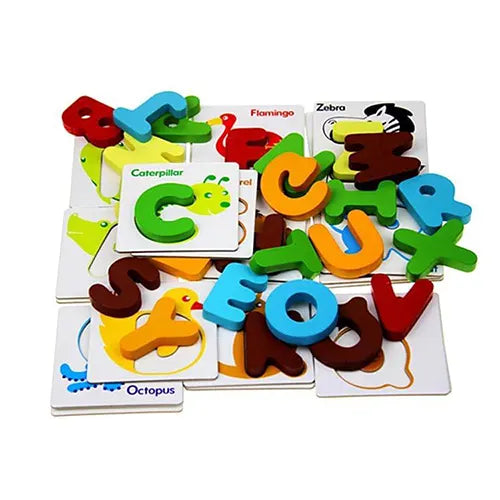 3d puzzle english letters wooden 3