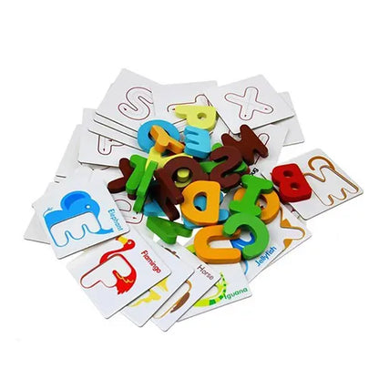 3d puzzle english letters wooden 4