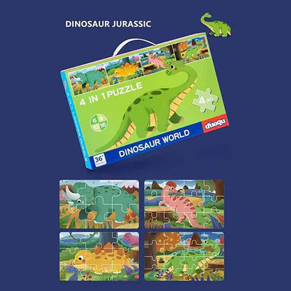 4 in 1 dinosaur puzzle jigsaw 4