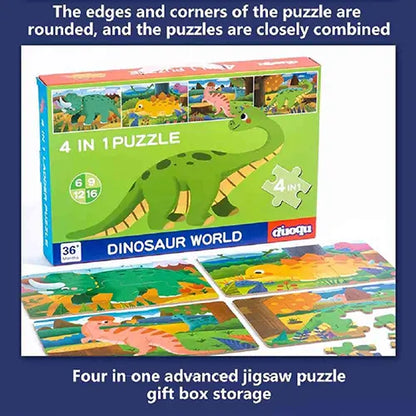 4 in 1 dinosaur puzzle jigsaw 5