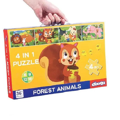 4 in 1 puzzle forest animals 3