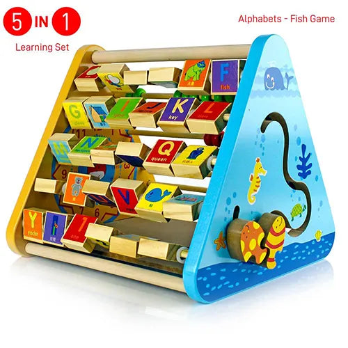 5 in 1 learning toy wooden letters abacus 2