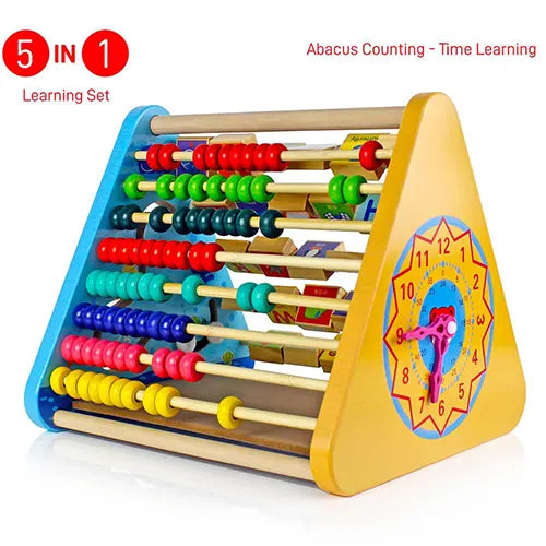 5 in 1 learning toy wooden letters abacus 3