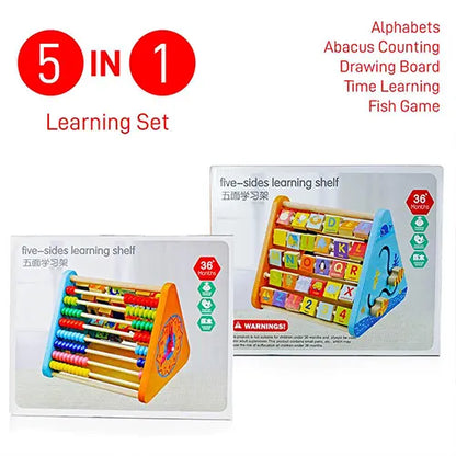 5 in 1 learning toy wooden letters abacus 6