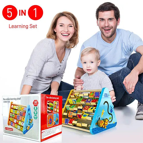 5 in 1 learning toy wooden letters abacus 7