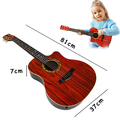 6 string angle wood guitar 32 inch 6