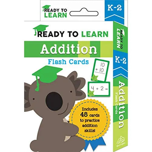 addition flash cards ready to learn grade k-2