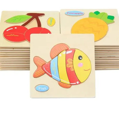 animal fruit vehicle wooden puzzle 1 pc 1