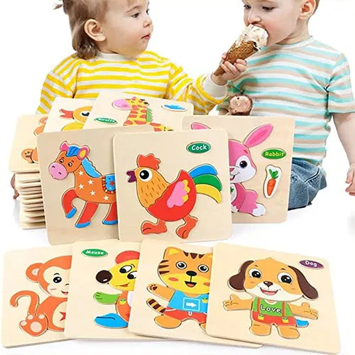 animal fruit vehicle wooden puzzle 1 pc 5