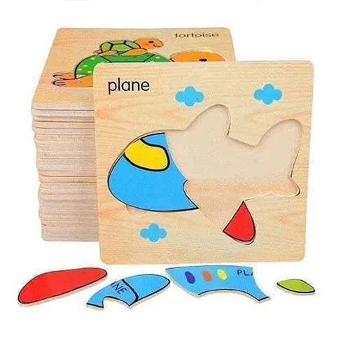 animal fruit vehicle wooden puzzle 4 pc in pack 4