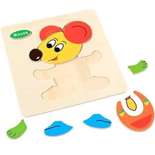 animal fruit vehicle wooden puzzle 4 pc in pack 5