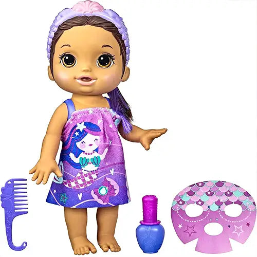 baby alive glam spa baby doll brunette 1