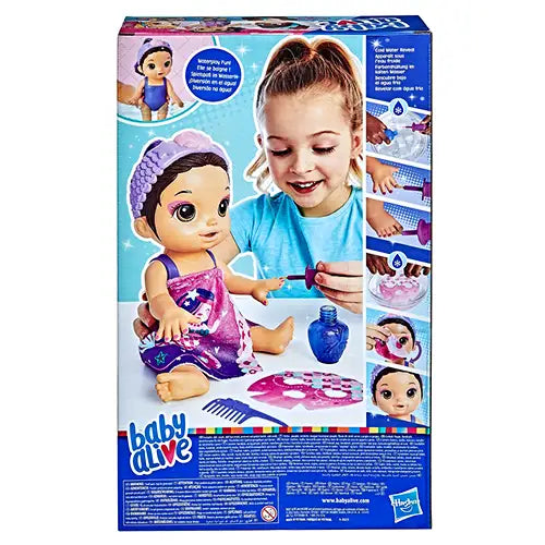 baby alive glam spa baby doll brunette 7