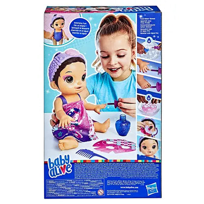 baby alive glam spa baby doll brunette 7