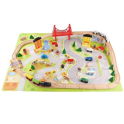 car track wooden 75 pc 1