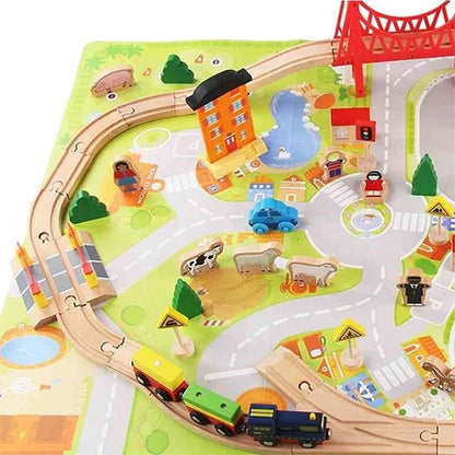 car track wooden 75 pc 3