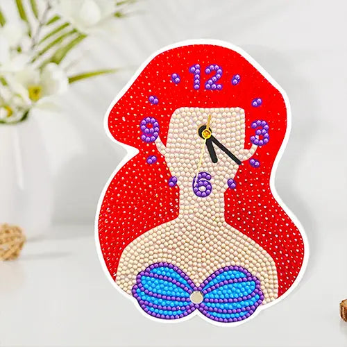 clock diy diamond painting mermaid 2