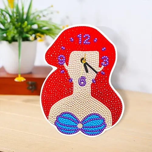 clock diy diamond painting mermaid 4