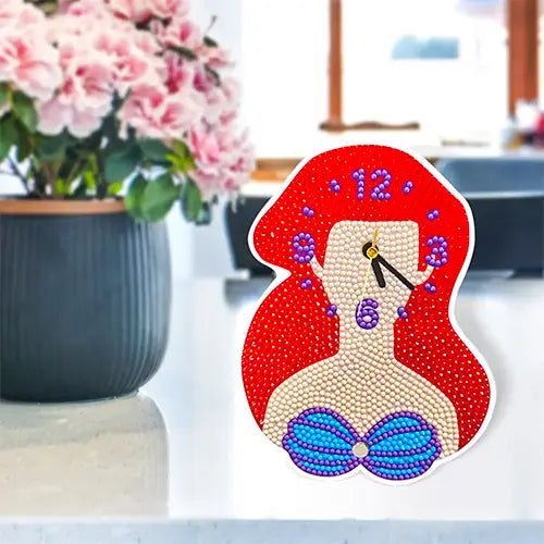 clock diy diamond painting mermaid 5