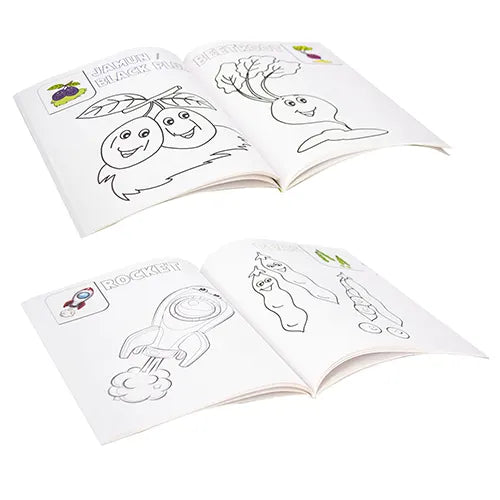 coloring book my fun fruits vegetables vehicles 2