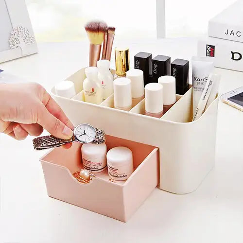 cosmetics storage box with drawer 1