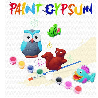 diy paint gypsum animals 6