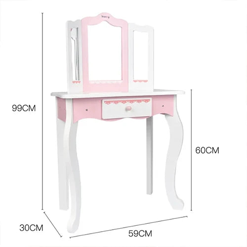 dressing table with pink accessories 5