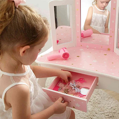 dressing table with pink accessories 7