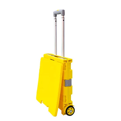 foldable shopping trolley with adjustable handle blue and yellow 25 kg 15