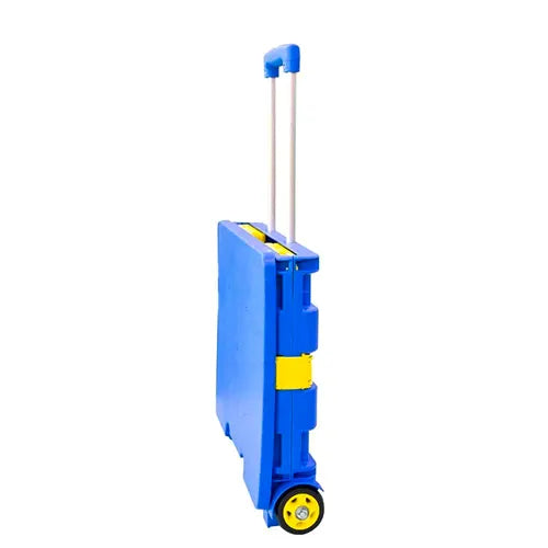 foldable shopping trolley with adjustable handle blue and yellow 25 kg 22