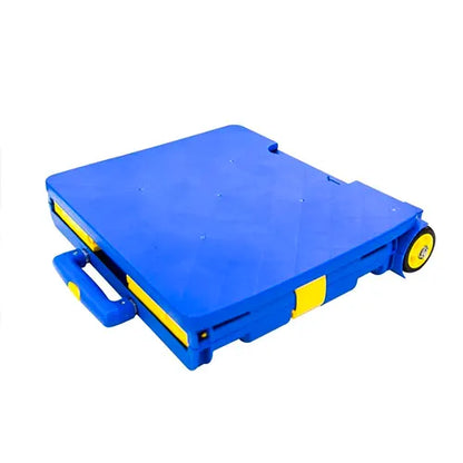 foldable shopping trolley with adjustable handle blue and yellow 25 kg 23