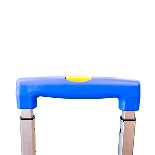 foldable shopping trolley with adjustable handle blue and yellow 25 kg 27