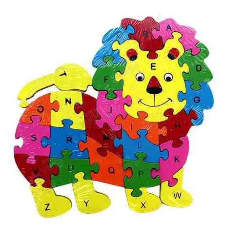 jigsaw puzzle lion letters and numbers 2