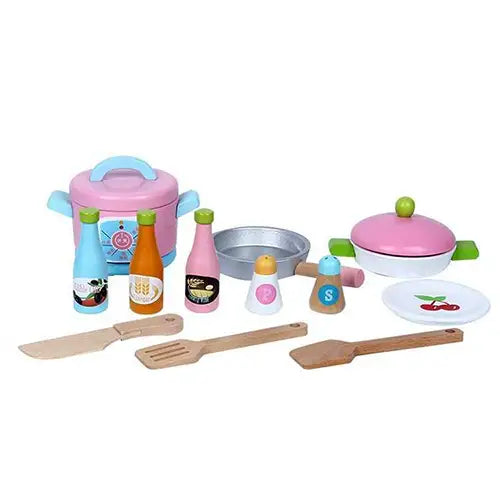 kitchen wooden with washing machine pink 4