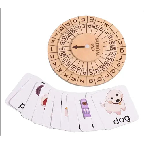 montessori clock 3 letter words 2