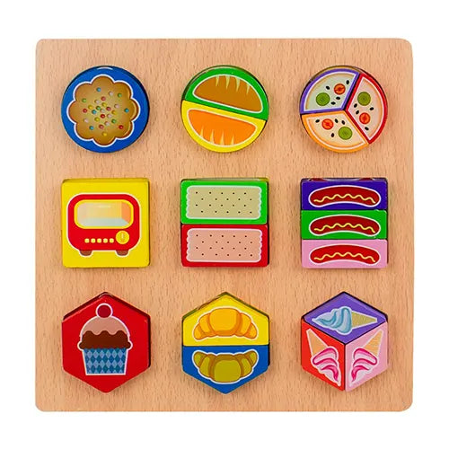 paired shape puzzle food 2