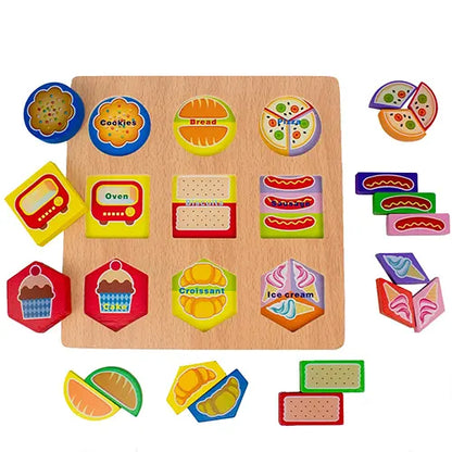paired shape puzzle food 3