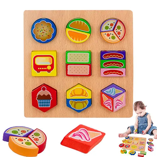 paired shape puzzle food 4