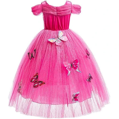 Princess Pink Dress with Butterflies