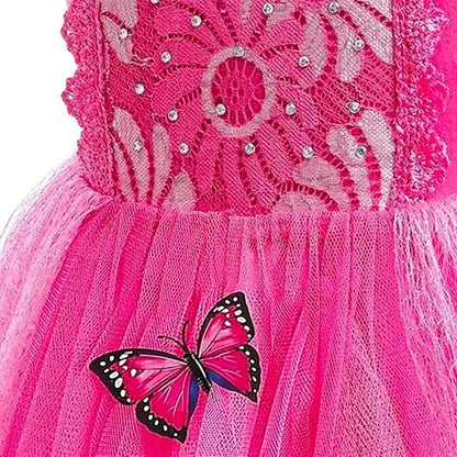 Princess Pink Dress with Butterflies