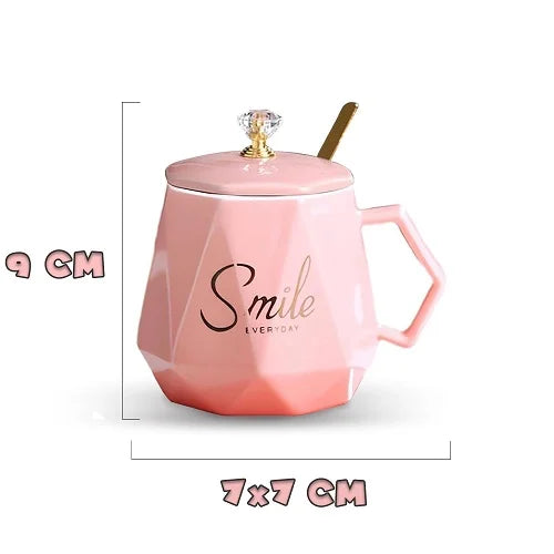 smile premium mug with spoon and lid 10