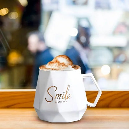 smile premium mug with spoon and lid 12