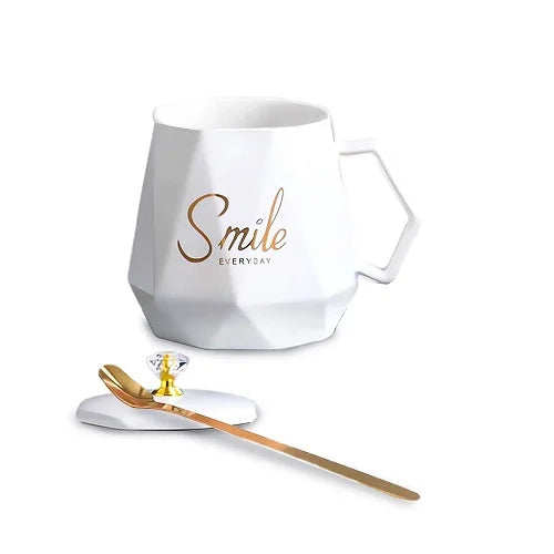 smile premium mug with spoon and lid 5