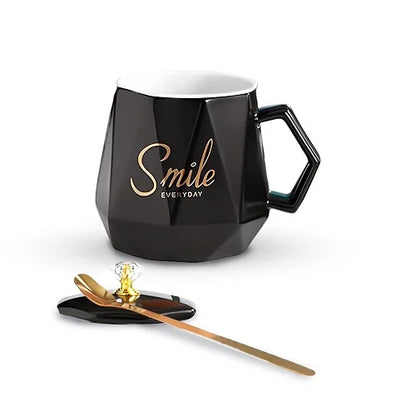 smile premium mug with spoon and lid 6