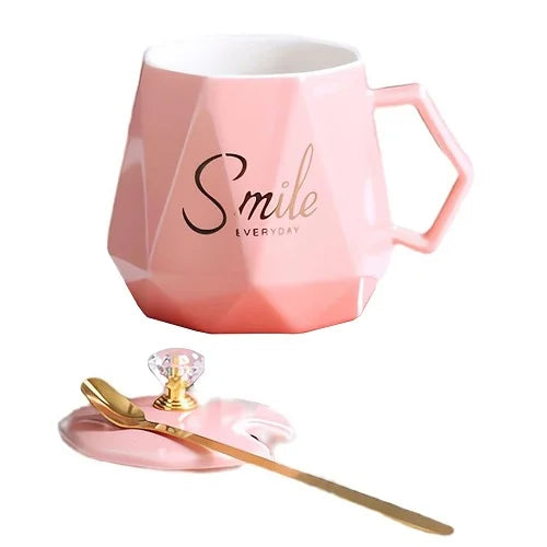 smile premium mug with spoon and lid 7